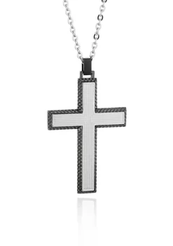 Budget 🔥 Men's Stainless Steel Gun Metal Gray Cross Pendant by Belk & Co. ✔️ -DealsBelk & Co. Store Belk 18923