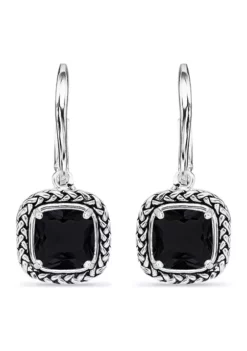 Cheapest ๐ 3.2 ct. t.w. Onyx Drop Earrings, Sterling Silver by Belk & Co. โจ