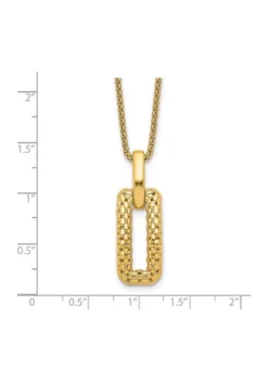 Flash Sale 😀 14K Yellow Gold Polished and Textured Fancy Necklace by Belk & Co. ✔️ -DealsBelk & Co. Store Belk 18941