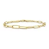 Buy 👍 18k Yellow Gold Plated Sterling Silver 5mm Paperclip Chain Bracelet by Belk & Co. ⌛