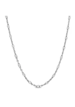 Hot Sale ⭐ Bead Chain Necklace in Sterling Silver, 24" by Belk & Co. 👍 -DealsBelk & Co. Store Belk 18976