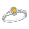 Best reviews of 🎁 1/4 CT TGW Citrine and 1/10 CT TW Diamond Ring in Sterling Silver by Belk & Co. 😀