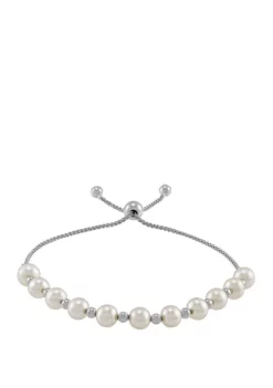 Top 10 🎁 18.7 ct. t.w. Freshwater Pearl Bolo Bracelet in Sterling Silver by Belk & Co. ✔️ -DealsBelk & Co. Store Belk 19002