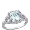 Best Pirce 😉 2.15 Aquamarine and 1/6 ct. t.w. Diamond Halo Ring by Belk & Co. 🌟