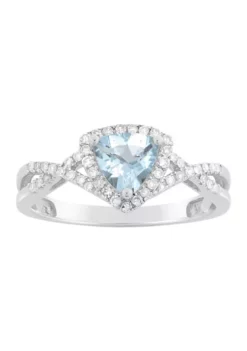 Top 10 😍 3/4 ct. t.w. Aquamarine and 1/5 ct. t.w. Diamond Ring in 10K White Gold by Belk & Co. 🎉 -DealsBelk & Co. Store Belk 19045