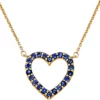 Outlet 💯 Created Sapphire Heart Pendant Necklace in 10K Yellow Gold by Belk & Co. 👍