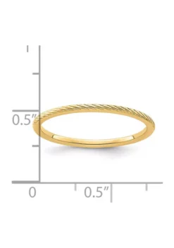 Best deal 🔥 14K Gold 1.2mm Twisted Wire Pattern Stackable Band by Belk & Co. 🤩 -DealsBelk & Co. Store Belk 19081