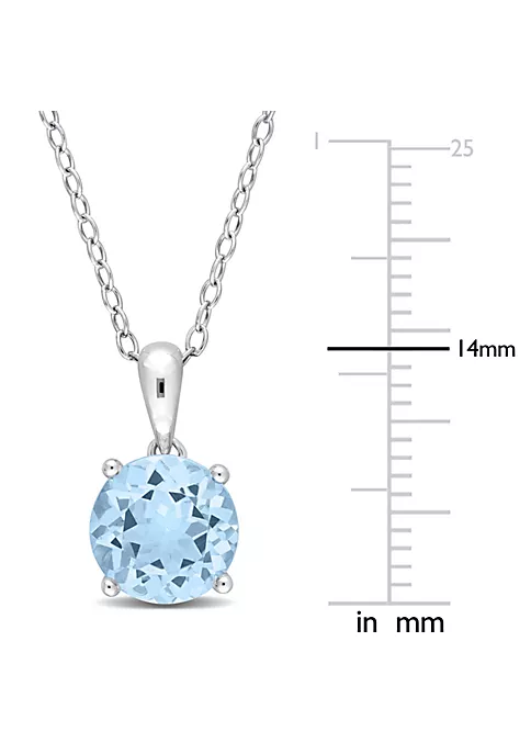 Brand new 🌟 2.35 ct. t.g.w. Sky Blue Topaz Solitaire Pendant with Chain in Sterling Silver by Belk & Co. 💯 3 Brand new 🌟 2.35 ct. t.g.w. Sky Blue Topaz Solitaire Pendant with Chain in Sterling Silver by Belk & Co. 💯 - Image 3