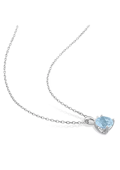 Brand new 🌟 2.35 ct. t.g.w. Sky Blue Topaz Solitaire Pendant with Chain in Sterling Silver by Belk & Co. 💯 4 Brand new 🌟 2.35 ct. t.g.w. Sky Blue Topaz Solitaire Pendant with Chain in Sterling Silver by Belk & Co. 💯 - Image 4