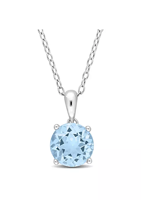 Brand new 🌟 2.35 ct. t.g.w. Sky Blue Topaz Solitaire Pendant with Chain in Sterling Silver by Belk & Co. 💯 6 Brand new 🌟 2.35 ct. t.g.w. Sky Blue Topaz Solitaire Pendant with Chain in Sterling Silver by Belk & Co. 💯 - Image 6