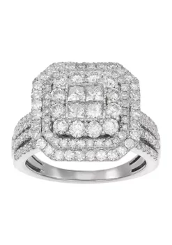 Budget ๐ฅ 2 ct. t.w. Diamond Engagement Ring in 10K White Gold by Belk & Co. ๐