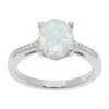 Cheapest 🎉 7/8 ct. t.w. Created Opal and 0.042 ct. t.w. Diamond Ring in Sterling Silver by Belk & Co. 🥰
