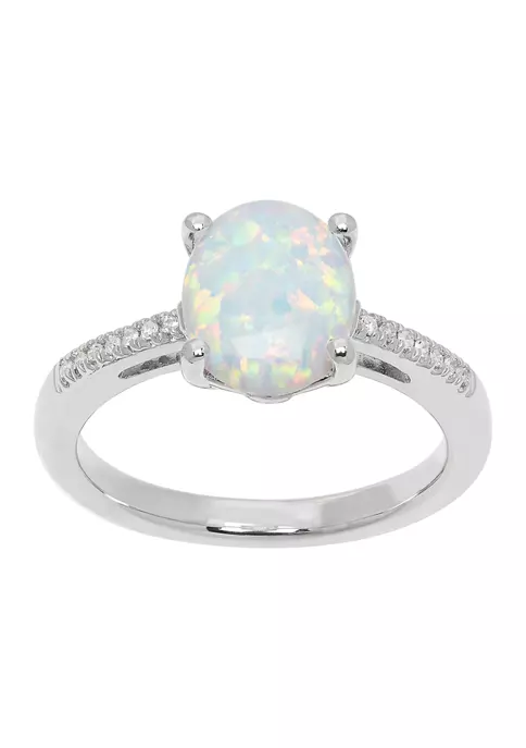 Cheapest 🎉 7/8 ct. t.w. Created Opal and 0.042 ct. t.w. Diamond Ring in Sterling Silver by Belk & Co. 🥰 1 Cheapest 🎉 7/8 ct. t.w. Created Opal and 0.042 ct. t.w. Diamond Ring in Sterling Silver by Belk & Co. 🥰