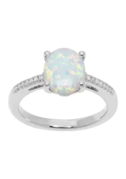 Cheapest 🎉 7/8 ct. t.w. Created Opal and 0.042 ct. t.w. Diamond Ring in Sterling Silver by Belk & Co. 🥰 5 Cheapest 🎉 7/8 ct. t.w. Created Opal and 0.042 ct. t.w. Diamond Ring in Sterling Silver by Belk & Co. 🥰 -DealsBelk & Co. Store Belk 1913