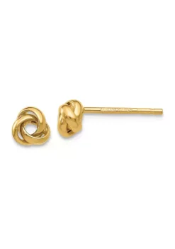 Wholesale ⌛ 14K Yellow Gold Polished Knot Post Earrings by Belk & Co. 🔥
