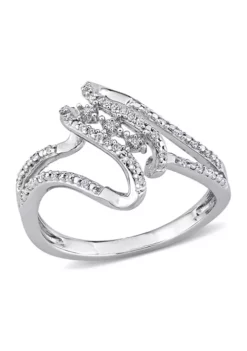 Wholesale 🔔 1/8 ct. t.w. Diamond Twist Ring In Sterling Silver by Belk & Co. 😉