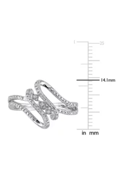 Wholesale 🔔 1/8 ct. t.w. Diamond Twist Ring In Sterling Silver by Belk & Co. 😉 -DealsBelk & Co. Store Belk 19150