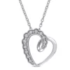 Buy 🌟 Diamond Accent Tilted Heart Pendant with Chain in Sterling Silver by Belk & Co. 🛒