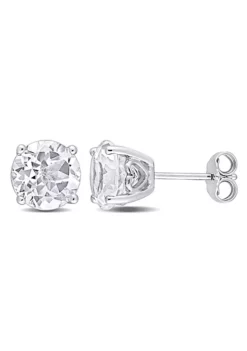 Brand new 🧨 4.75 CT TGW White Topaz Earrings in Sterling Silver by Belk & Co. 😉 -DealsBelk & Co. Store Belk 19161