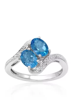 Top 10 ✔️ Topaz and Diamond Ring in Sterling Silver by Belk & Co. 😉