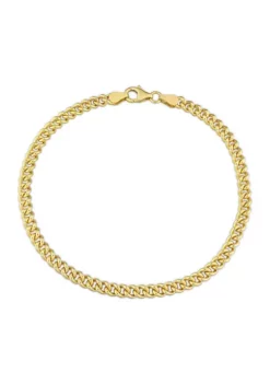 Cheap 🛒 18k Yellow Gold Plated Sterling Silver 4.4mm Curb Link Chain Anklet, 9" by Belk & Co. ✨ -DealsBelk & Co. Store Belk 19222