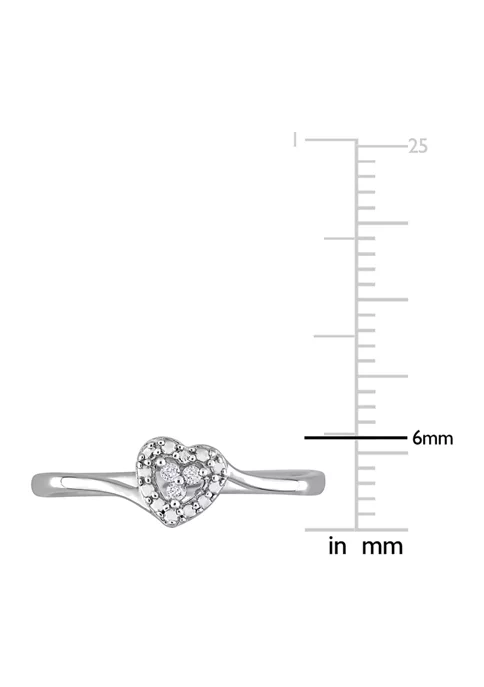 Buy ๐ Diamond Accent Heart Promise Ring in Sterling Silver by Belk & Co. ๐ 4 Buy ๐ Diamond Accent Heart Promise Ring in Sterling Silver by Belk & Co. ๐ - Image 4
