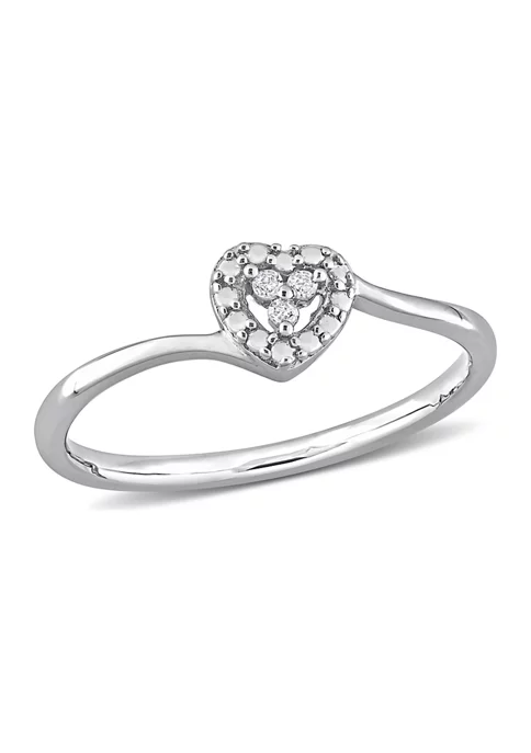 Buy ๐ Diamond Accent Heart Promise Ring in Sterling Silver by Belk & Co. ๐ 6 Buy ๐ Diamond Accent Heart Promise Ring in Sterling Silver by Belk & Co. ๐ - Image 6