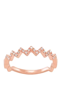 Budget ✔️ 1/10 ct. t.w. Diamond Ring in 10K Rose Gold by Belk & Co. 👏 -DealsBelk & Co. Store Belk 19308