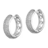 Wholesale 🎉 1/3 ct. t.w. Diamond Hinged Hoop Earrings in Rhodium Plated Sterling Silver by Belk & Co. 🌟
