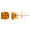Coupon 🎉 14K Yellow Gold 6mm Cushion Citrine Stud Earrings by Belk & Co. 🤩