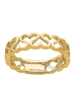 Top 10 😉 14K Yellow Gold Polished Heart Band by Belk & Co. 🌟
