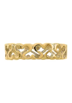 Top 10 😉 14K Yellow Gold Polished Heart Band by Belk & Co. 🌟 -DealsBelk & Co. Store Belk 19366