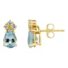 Top 10 🥰 14K Gold 7x5 Pear Shape Aquamarine 1/8 Cttw Diamond Earrings by Belk & Co. 🧨