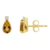 Best reviews of 🧨 14K Gold 6x4 Pear Shape Citrine Diamond Accent Earrings by Belk & Co. ⭐