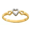 Cheapest 🧨 14K Two Tone Gold Hearts Ring by Belk & Co. 🔔