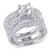 Outlet 🥰 1.2 ct. t.w. Created White Sapphire 3-Piece Bridal Set in Sterling Silver by Belk & Co. 🥰
