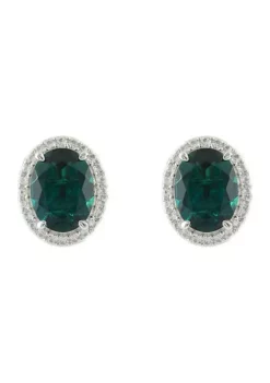 Coupon 🔔 Lab Created Emerald and White Sapphire Earring, Ring, and Necklace Set in Sterling Silver by Belk & Co. 🤩 -DealsBelk & Co. Store Belk 1940