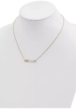 Hot Sale 🌟 14K Yellow Gold Safety Pin with Heart Necklace by Belk & Co. 🥰 -DealsBelk & Co. Store Belk 19411