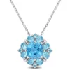 Discount ✨ 4.18 ct. t.g.w. Swiss Blue Topaz Pendant with Chain in Sterling Silver by Belk & Co. 🌟