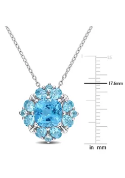 Discount ✨ 4.18 ct. t.g.w. Swiss Blue Topaz Pendant with Chain in Sterling Silver by Belk & Co. 🌟 -DealsBelk & Co. Store Belk 19425