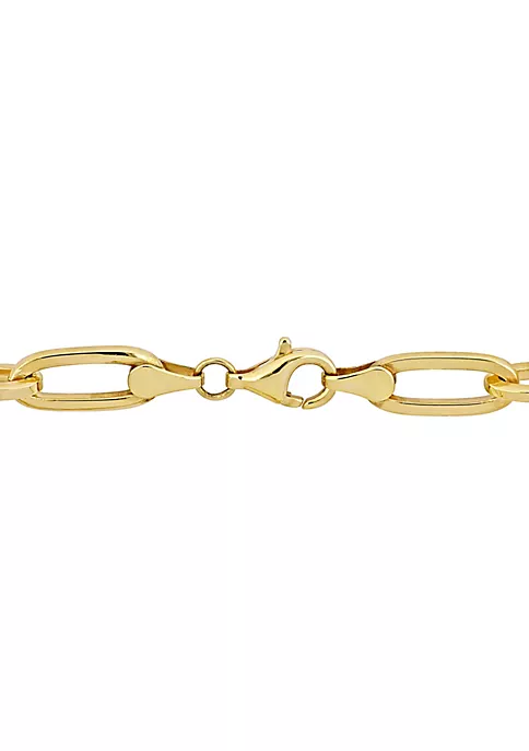 Outlet 🥰 13-14MM Freshwater Cultured Pearl 5MM Oval Link Necklace in 18K Yellow Gold Plated Sterling Silver by Belk & Co. 👏 4 Outlet 🥰 13-14MM Freshwater Cultured Pearl 5MM Oval Link Necklace in 18K Yellow Gold Plated Sterling Silver by Belk & Co. 👏 - Image 4