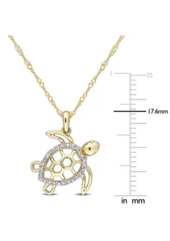 Best Sale 🛒 Diamond Accent Sea Turtle Pendant with Chain in 10K Yellow Gold by Belk & Co. 😉 7 Best Sale 🛒 Diamond Accent Sea Turtle Pendant with Chain in 10K Yellow Gold by Belk & Co. 😉 -DealsBelk & Co. Store Belk 1956