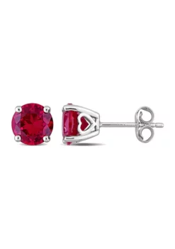 Outlet 😉 Lab Created 3.22 ct. t.g.w. Created Ruby Solitaire Stud Earrings in Sterling Silver by Belk & Co. 🥰 -DealsBelk & Co. Store Belk 19589