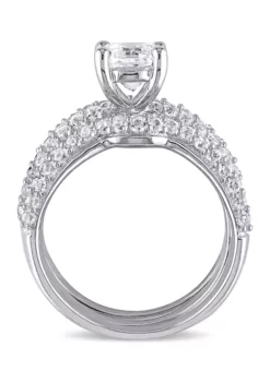 Outlet 🥰 1.2 ct. t.w. Created White Sapphire 3-Piece Bridal Set in Sterling Silver by Belk & Co. 🥰 -DealsBelk & Co. Store Belk 196