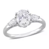 Best reviews of 🤩 1.75 ct. t.w. Created Moissanite Three-Stone Engagement Ring in Sterling Silver by Belk & Co. 🔥