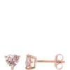Best Sale 🥰 Morganite Solitaire Heart Stud Earrings by Belk & Co. 🎁