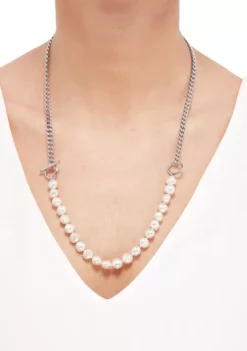 Best Sale ⌛ Pearl Necklace in Sterling Silver by Belk & Co. 🔔 -DealsBelk & Co. Store Belk 19622