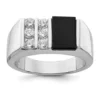 New 🎁 Men's Sterling Silver Cubic Zirconia and Onyx Ring by Belk & Co. 🔔