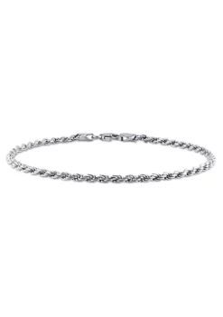 Top 10 ✨ 2.2MM Rope Chain Bracelet in Sterling Silver, 9" by Belk & Co. 🛒 -DealsBelk & Co. Store Belk 19683