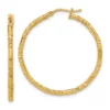 New 😀 14K Yellow Gold Polished and Textured Hoop Earrings by Belk & Co. ⭐